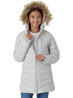 Cozy Girls' Long Parka Jacket - Down Bubble Coat with Fur Hood (Sizes 3-16)